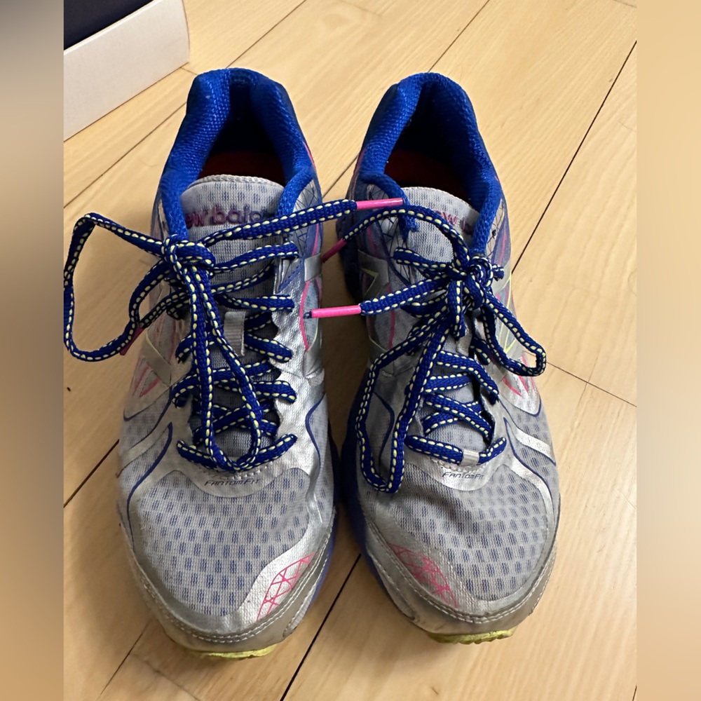 New Balance 1080 v4 Silver and Blue Athletic Shoes